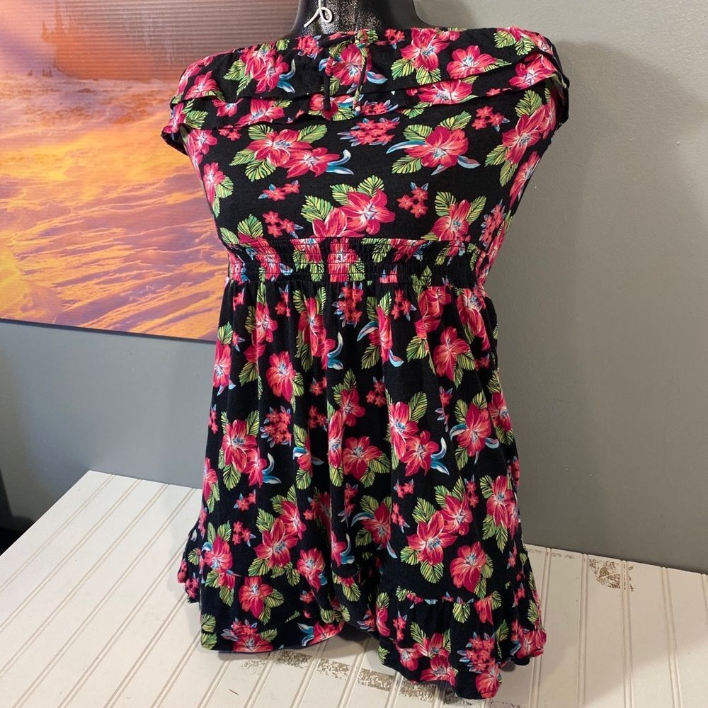 OP ocean pacific‎ dress Women's Juniors Size 13 Floral Strapless